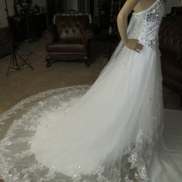 🌹NEW ARRIVAL CRYSTAL DIAMONTE ' CATHEDRAL GOWN - Picture 8 of 8